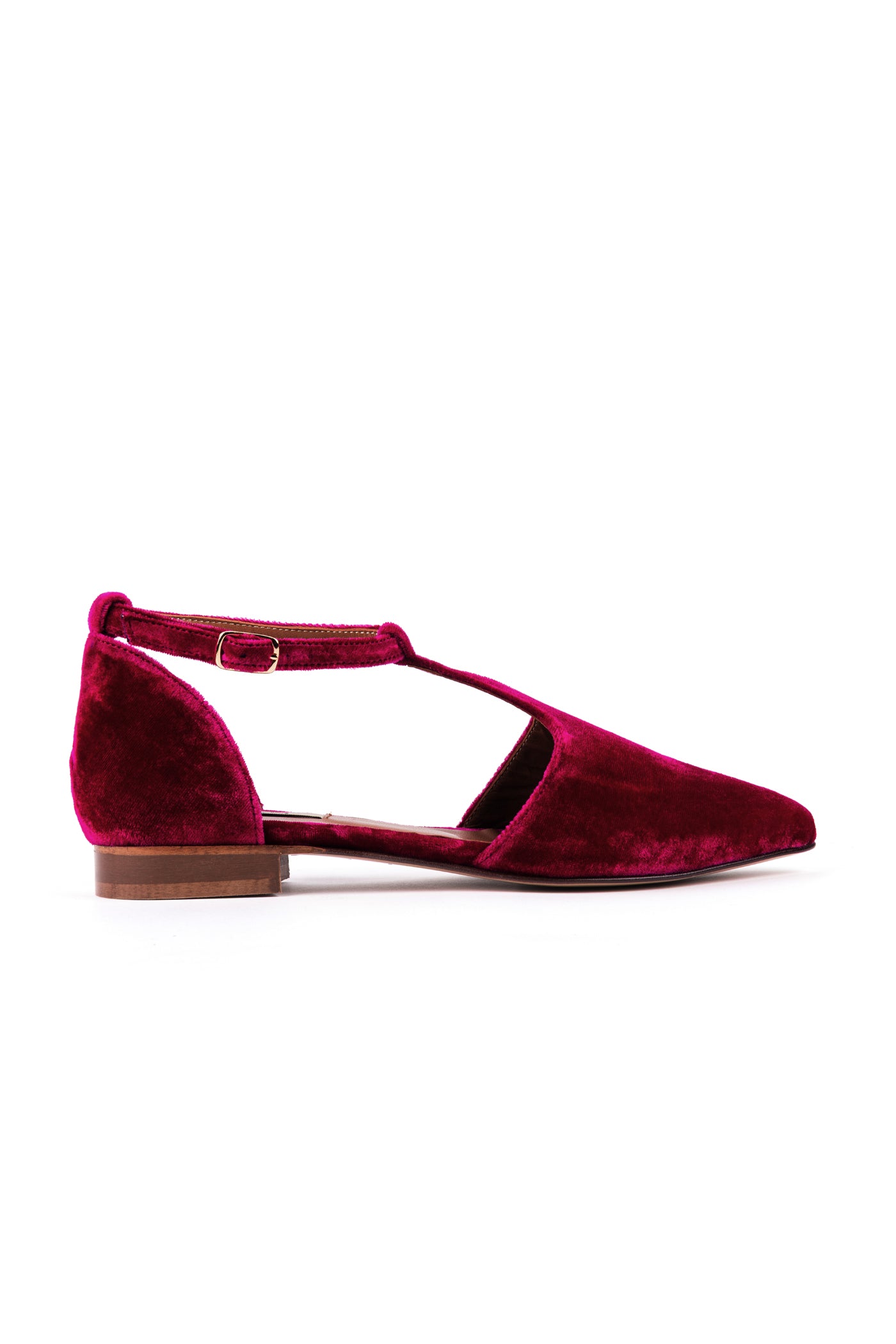 Sapatos rasos em veludo