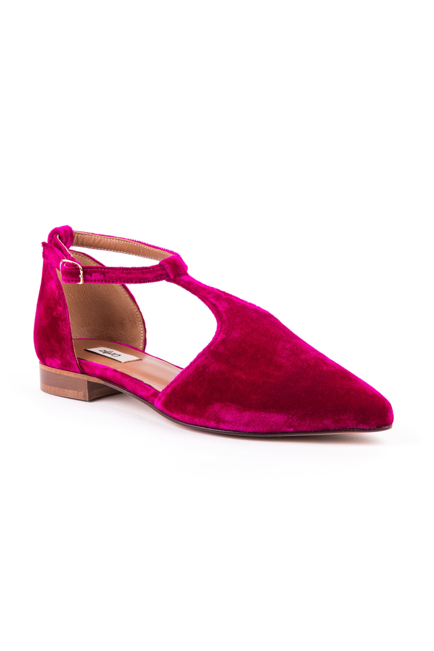 Sapatos rasos em veludo