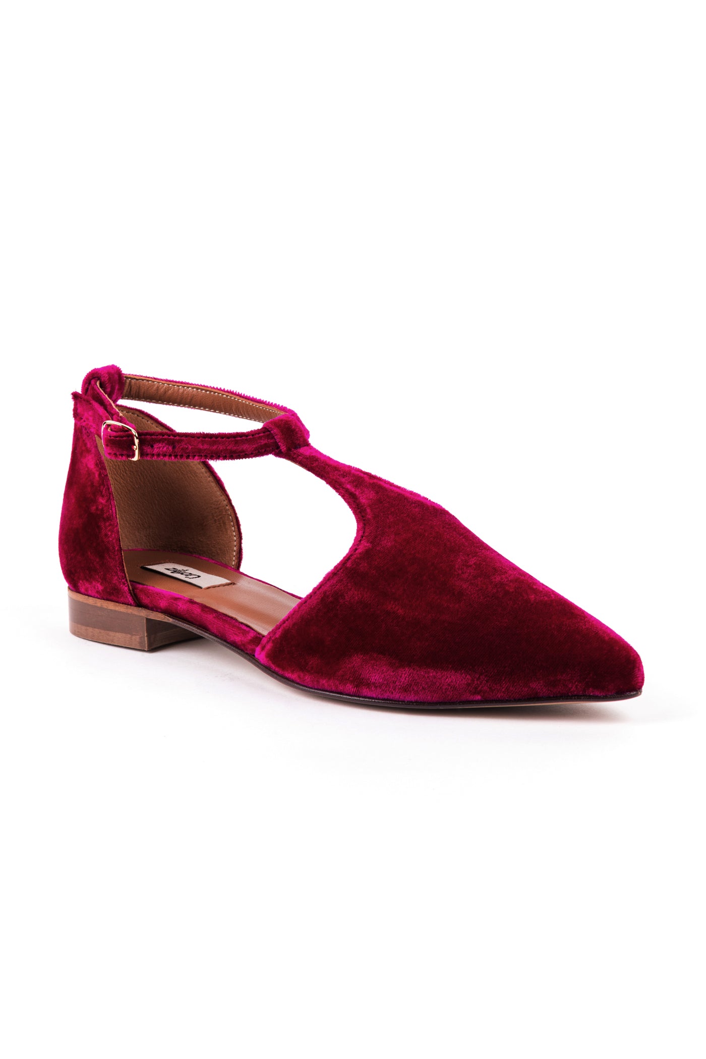 Sapatos rasos em veludo