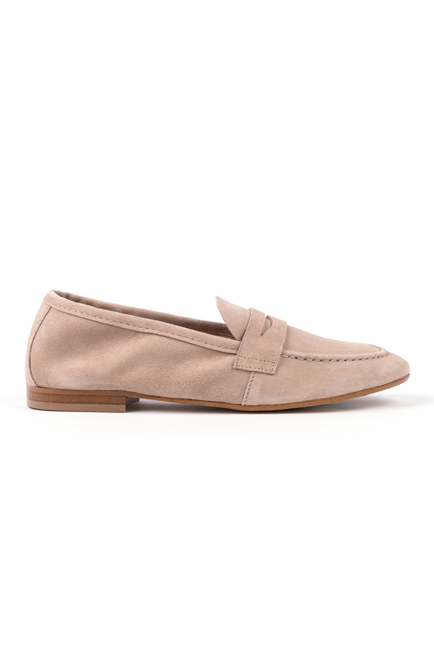 Loafers rasos em camurça