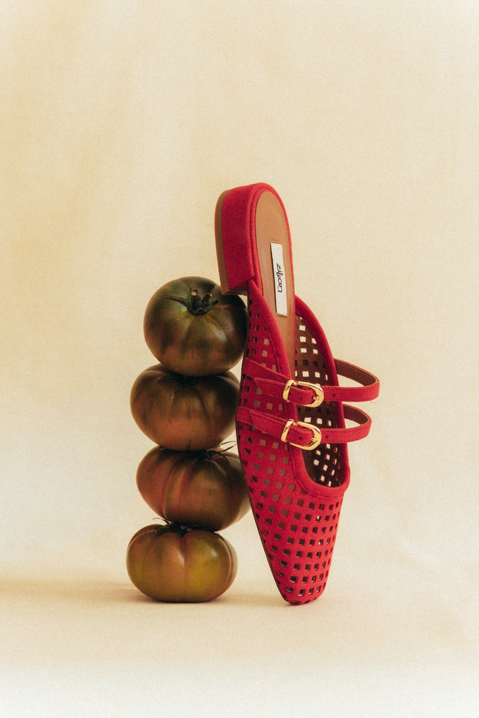 Sapatos rasos em camurça