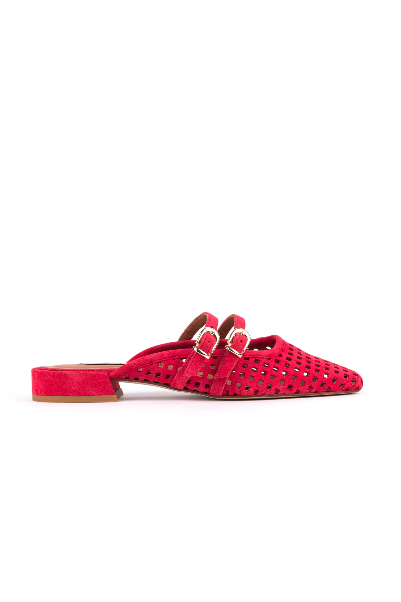 Sapatos rasos em camurça