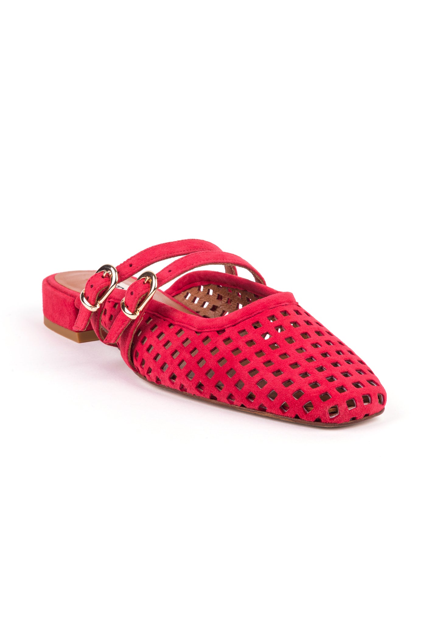 Sapatos rasos em camurça