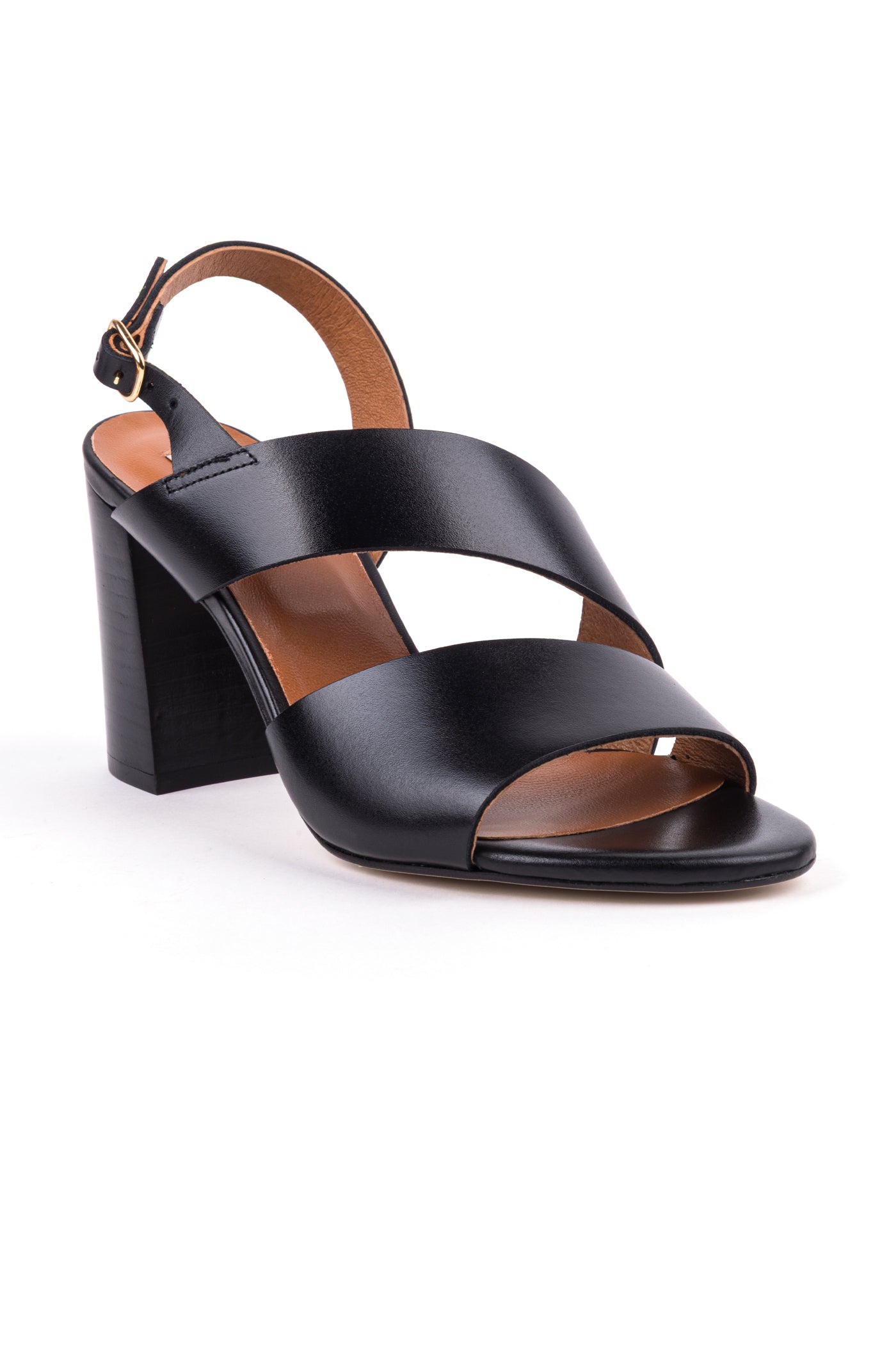 Sandálias de salto alto em pele