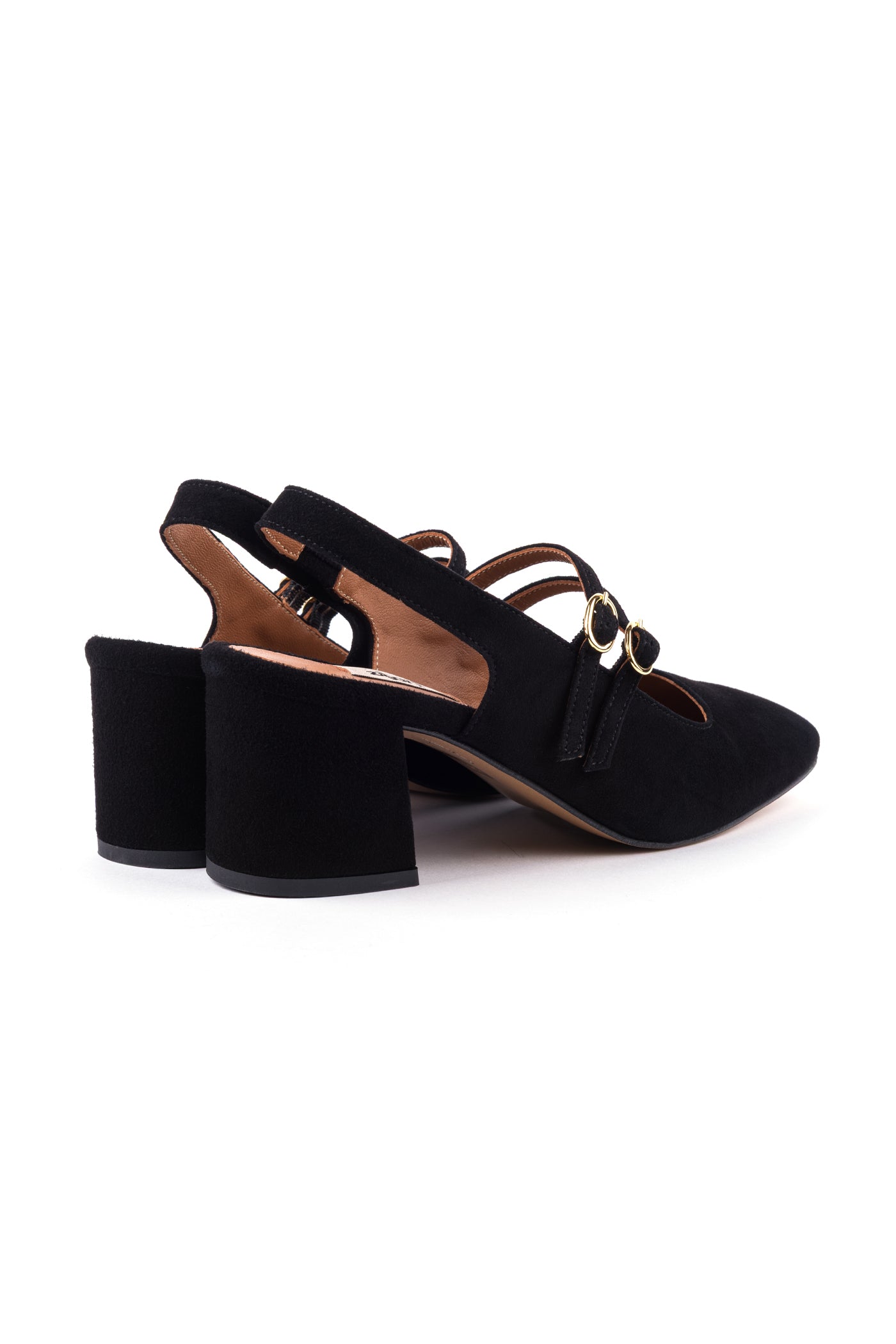 Sapatos de salto alto em camurça