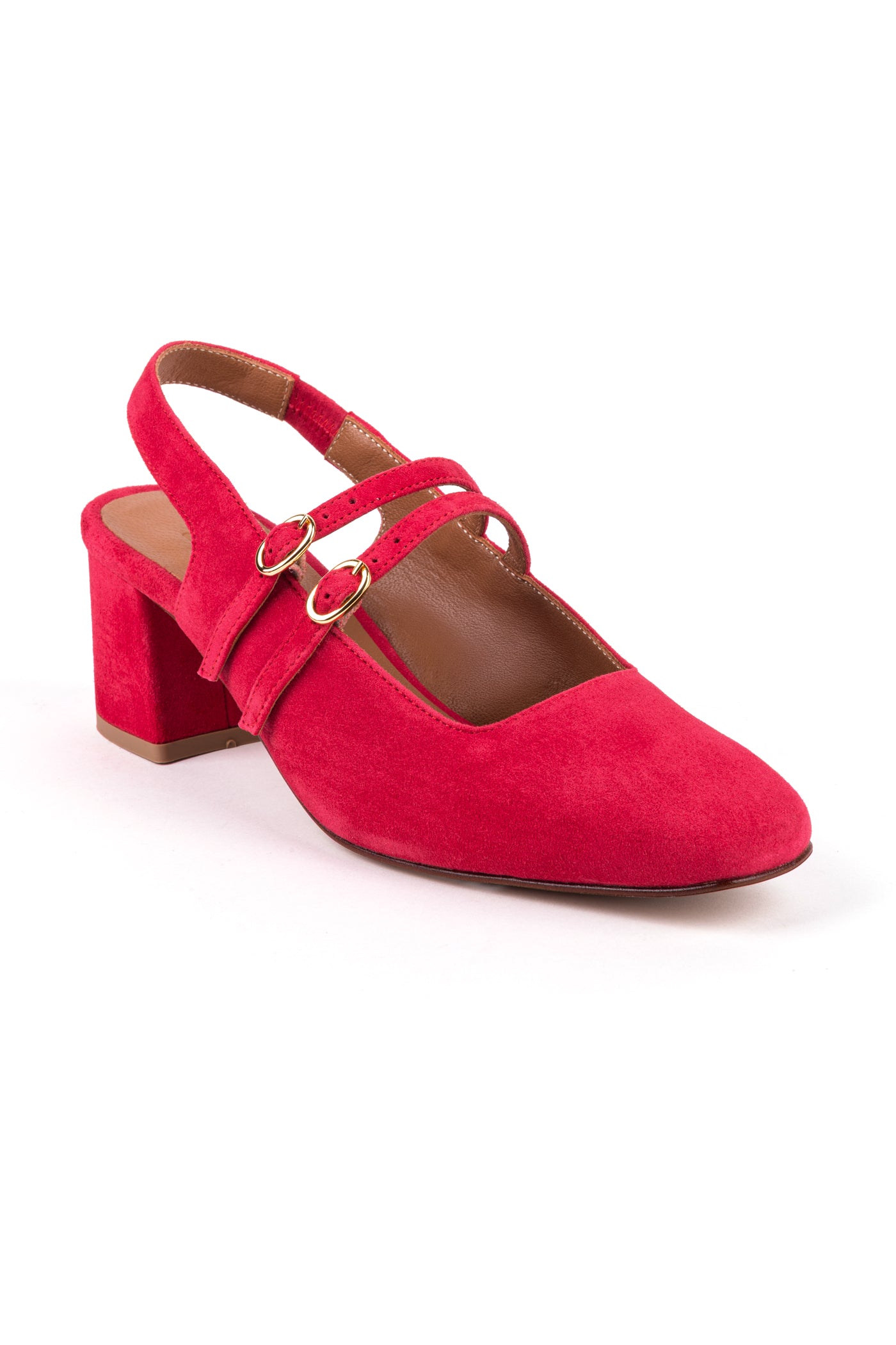 Sapatos de salto alto em camurça