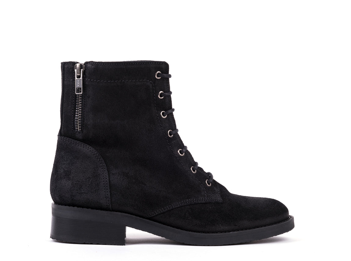 Botins em camurça encerada preto