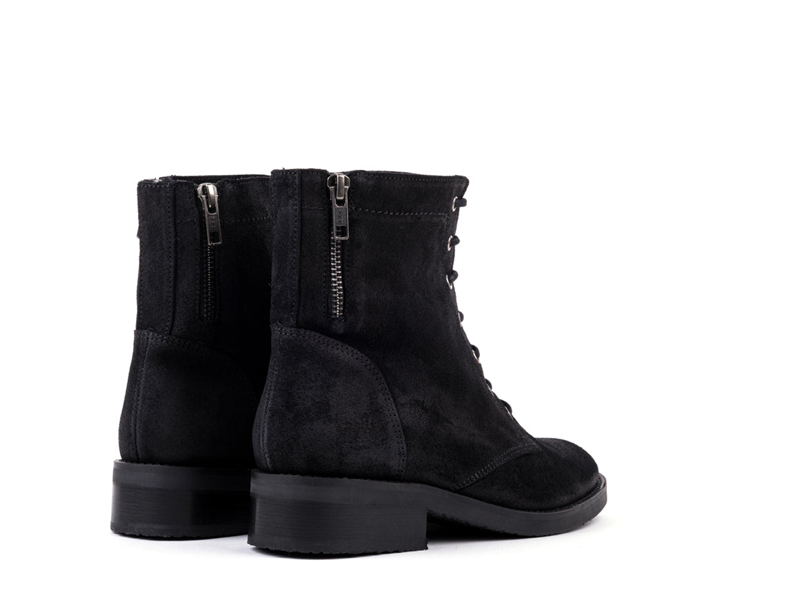Botins em camurça encerada preto