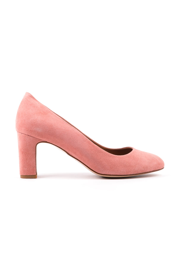 Sapatos em camurça rosa