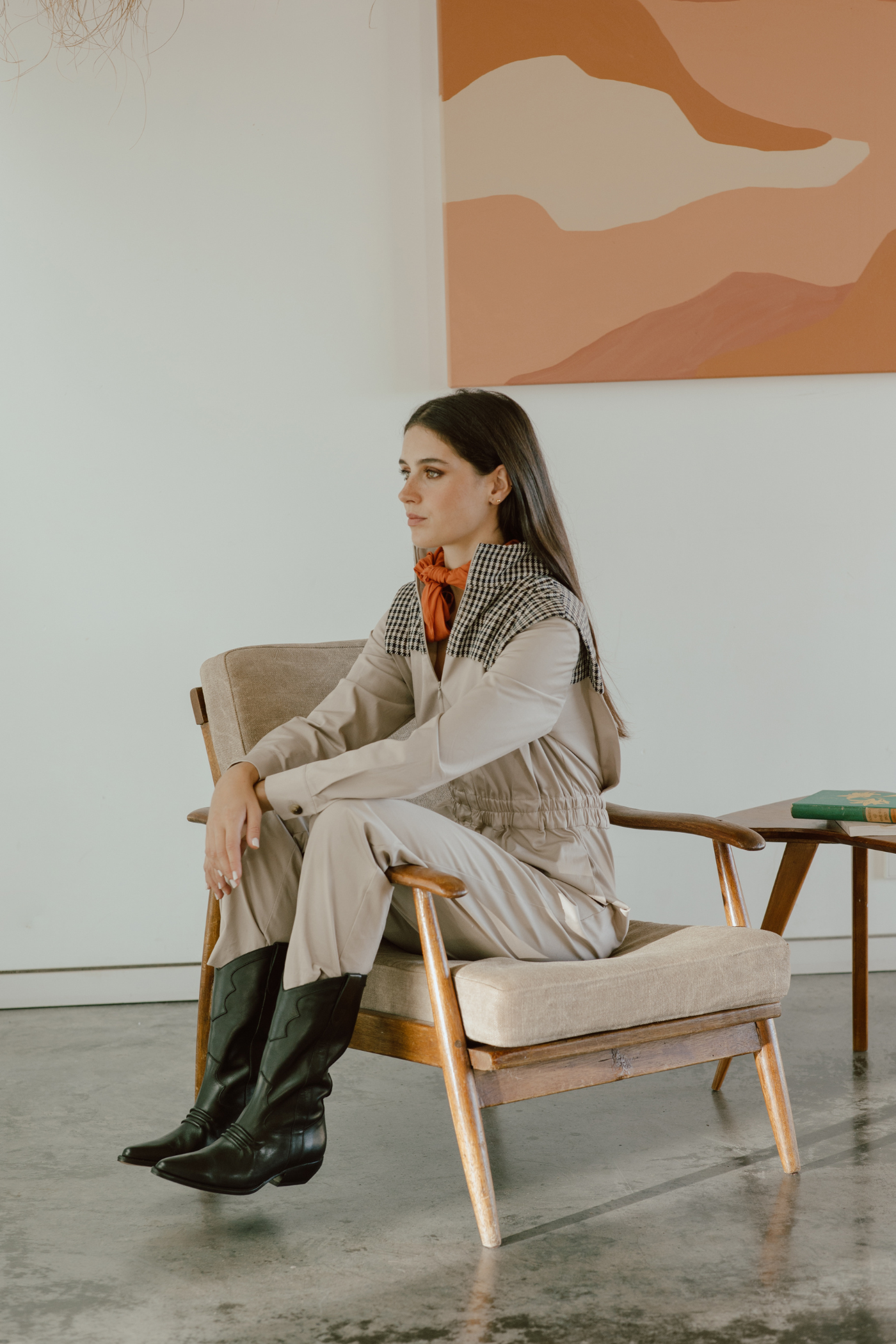 Botas texanas em pele preta de salto médio