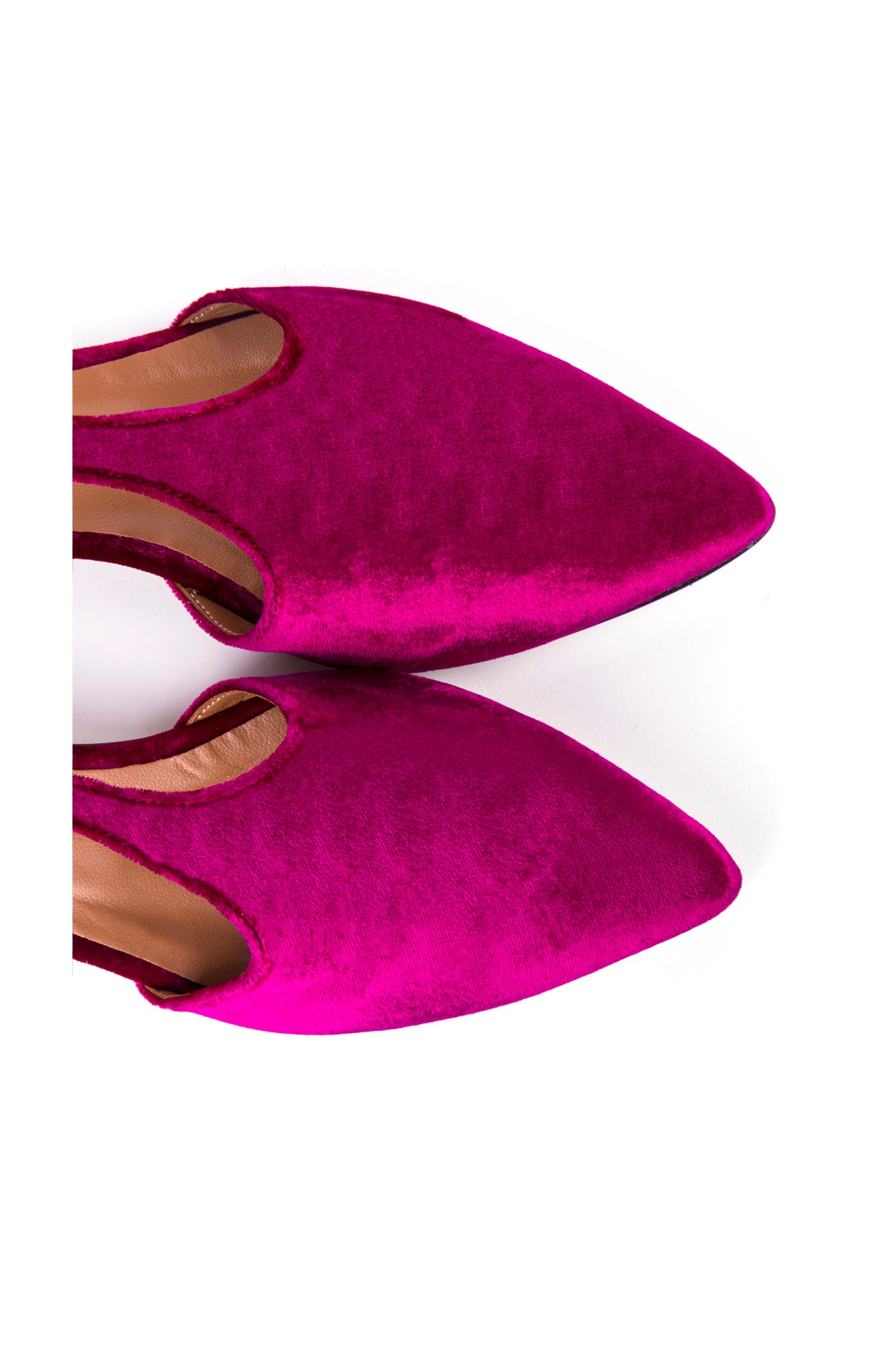 Sapatos rasos em veludo de senhora