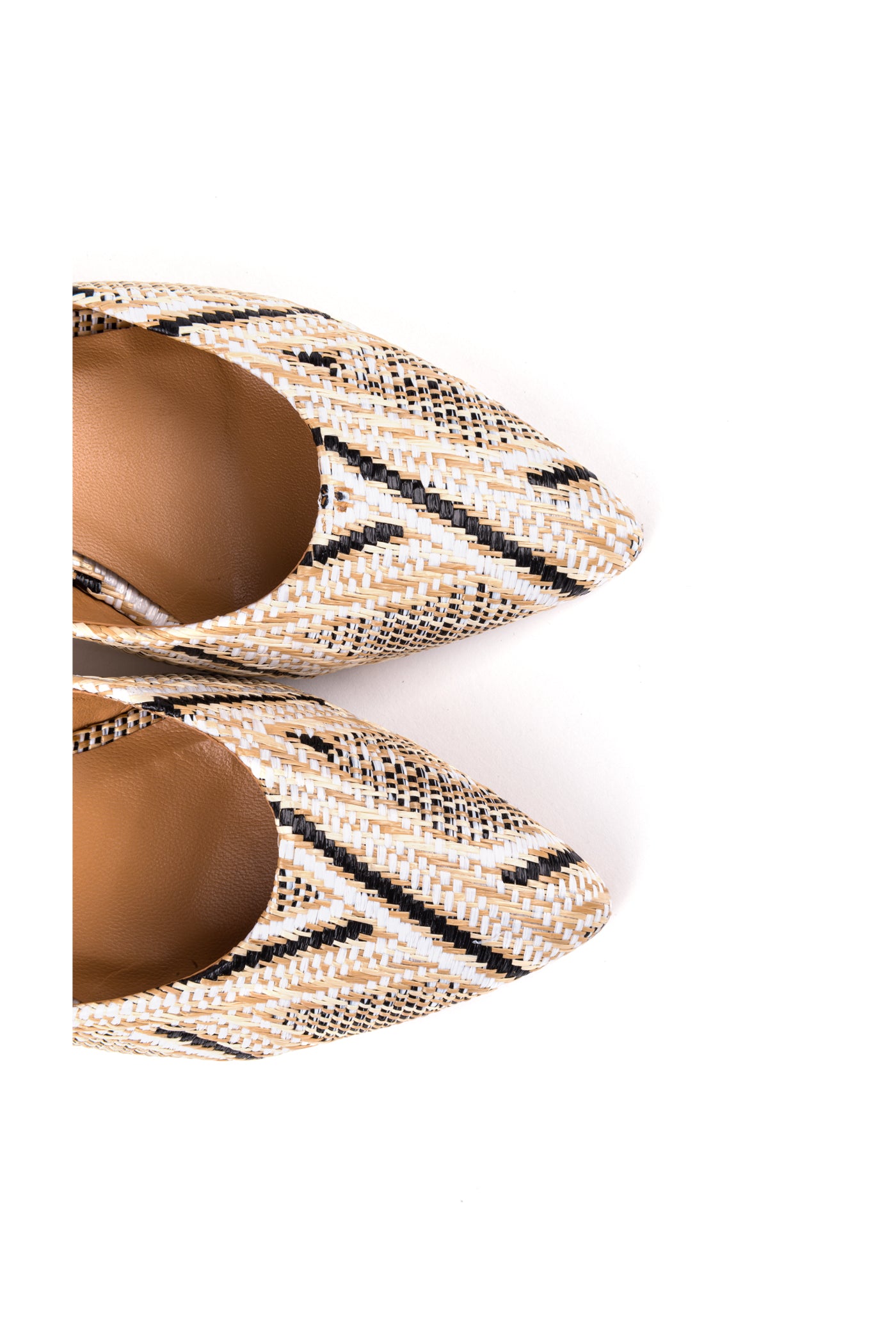 Medium-heeled fabric shoes