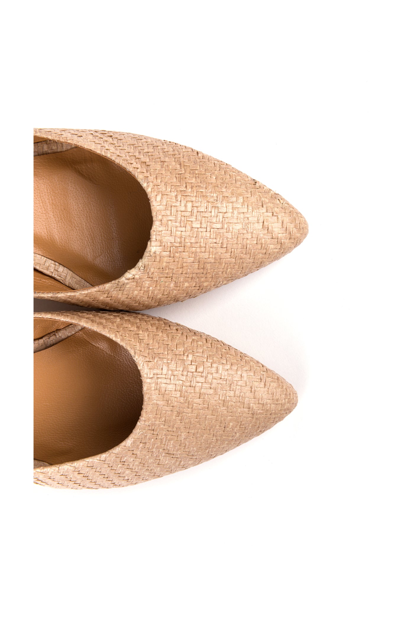 Medium-heeled fabric shoes