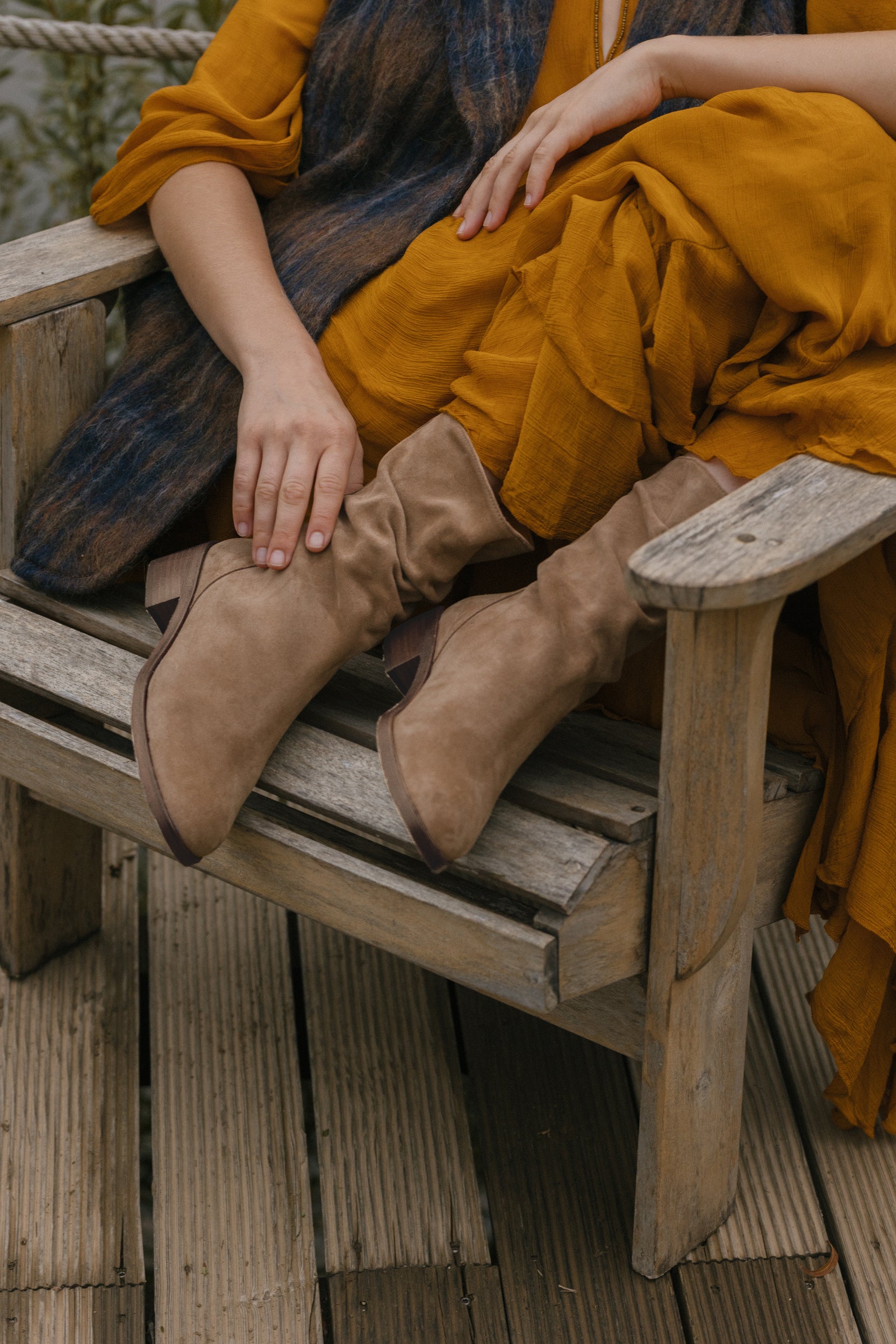 Botas em croute toupeira