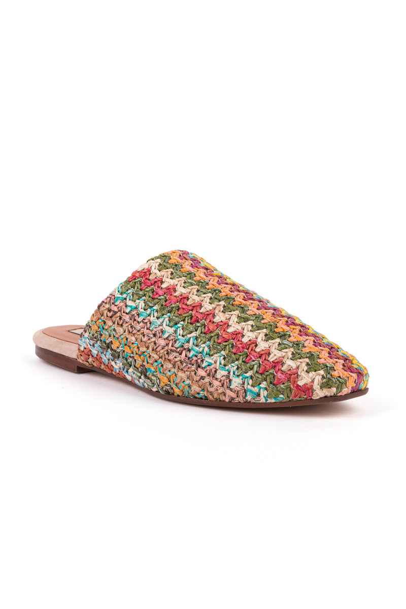 Mules de ráfia em