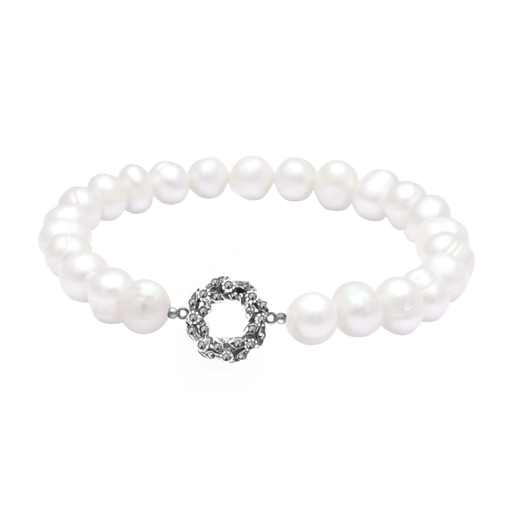 Pulseira Coroa Marcassites em