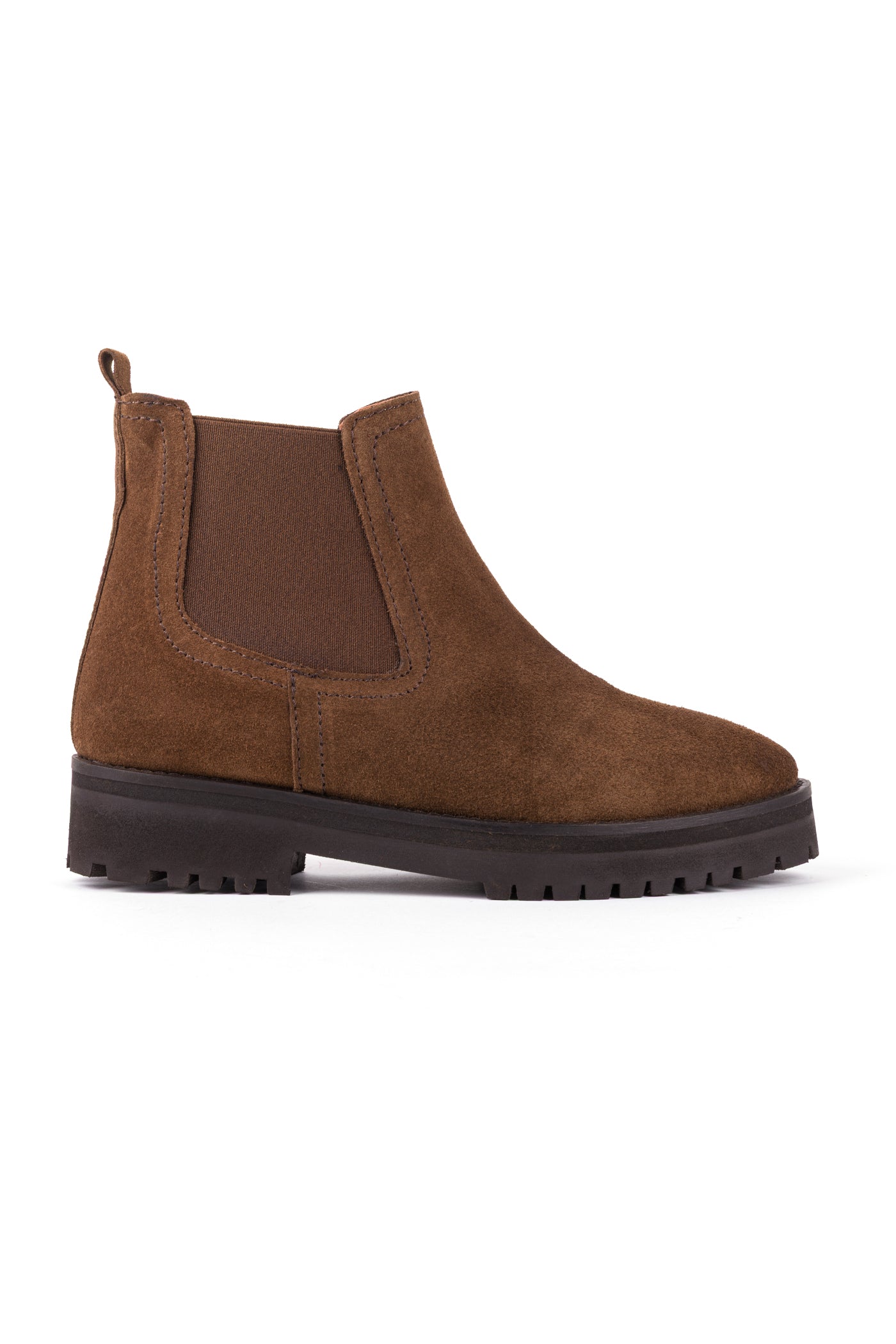 Botas rasas estilo chelsea em croute