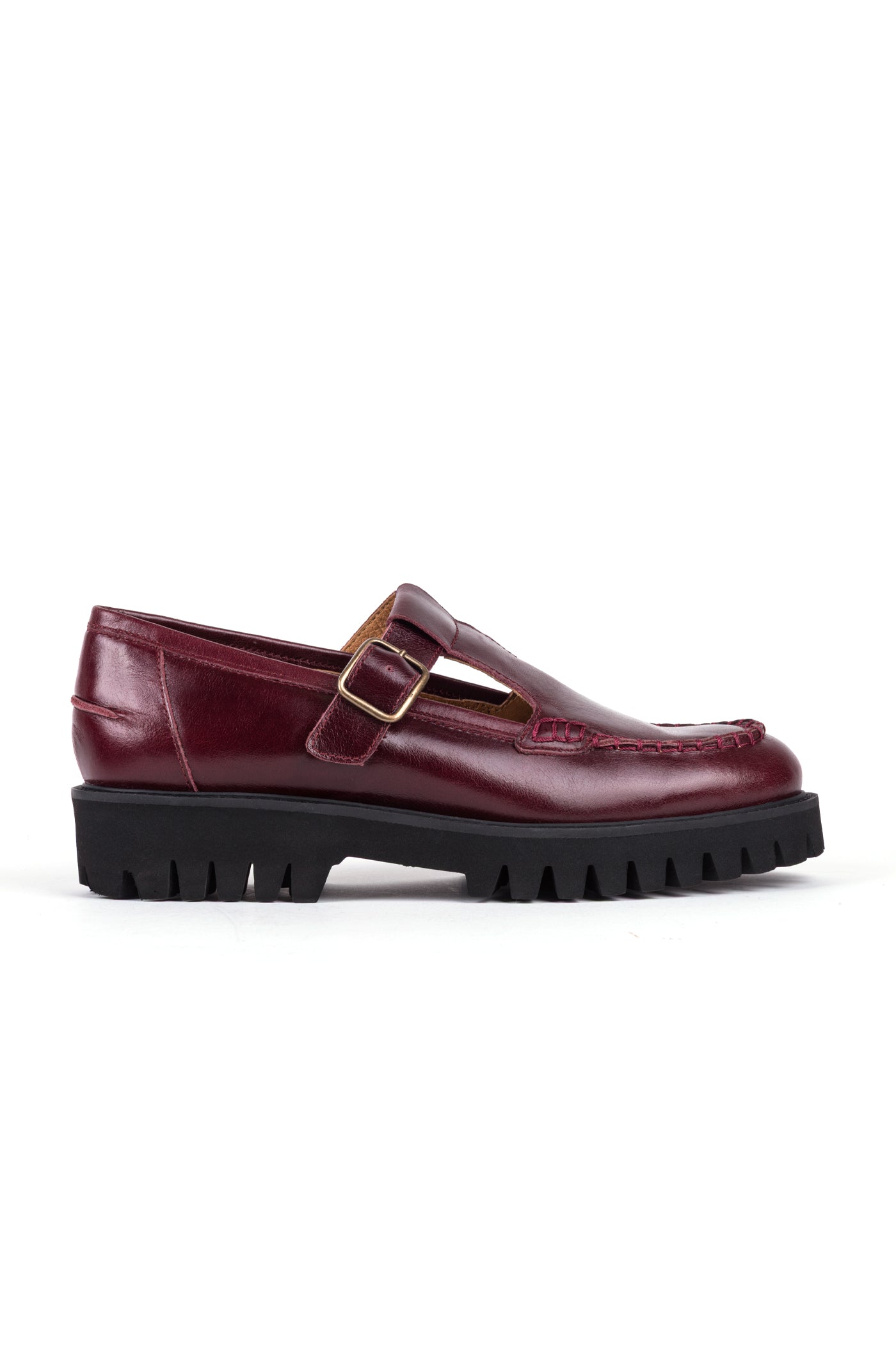 Loafer mary jane em pele
