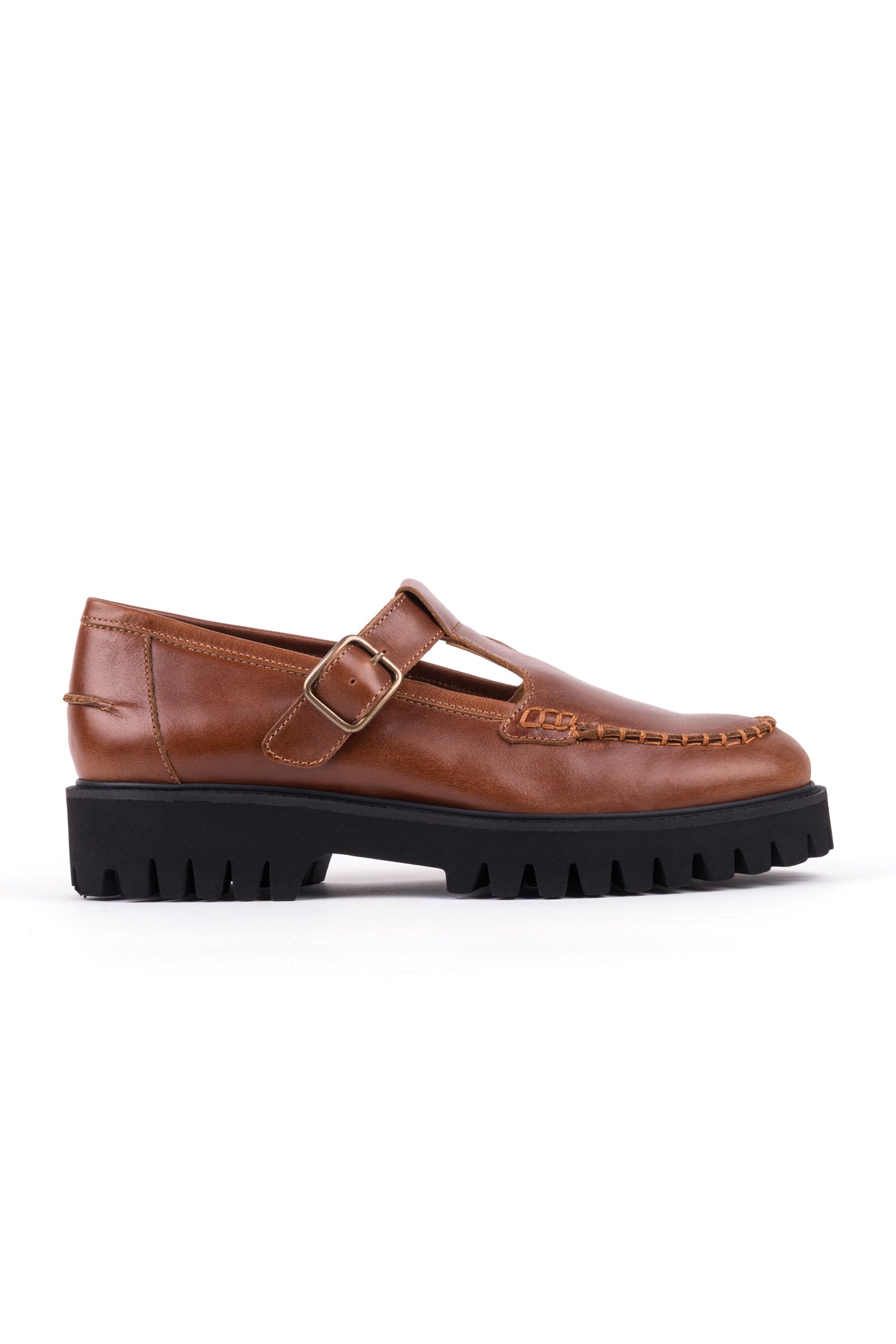 Loafer mary jane em pele