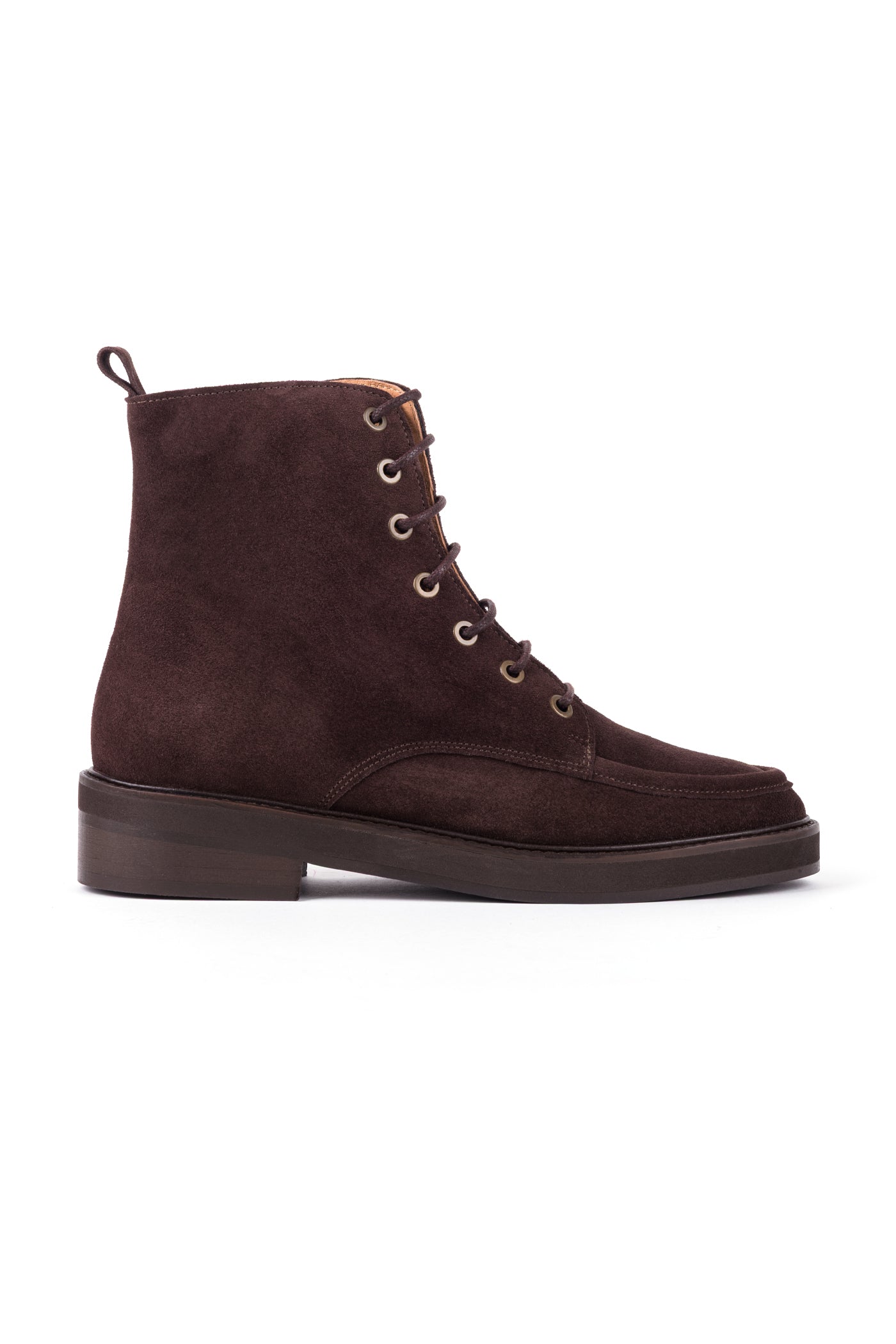 Botas com atadores em croute