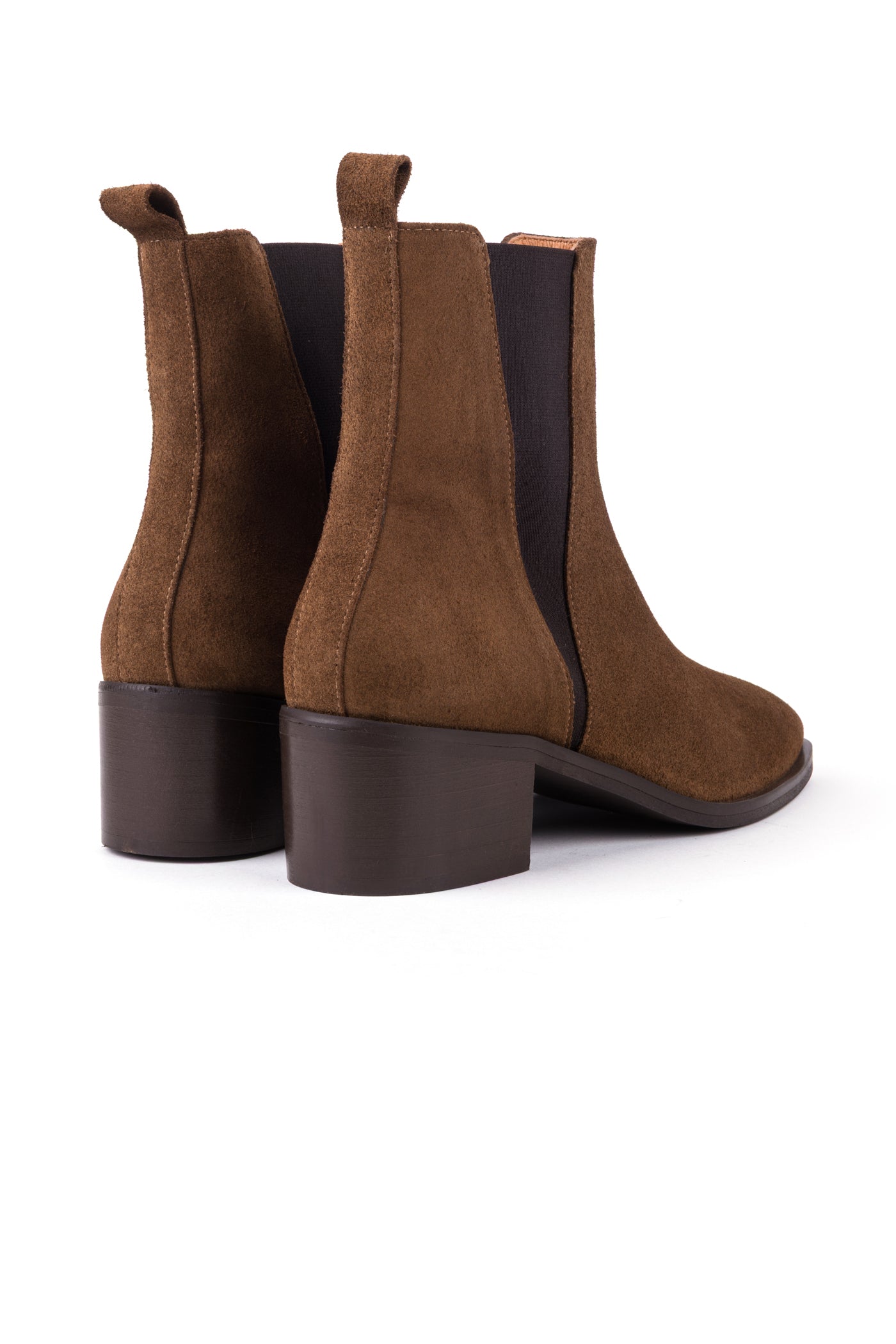 Botas de salto médio em croute