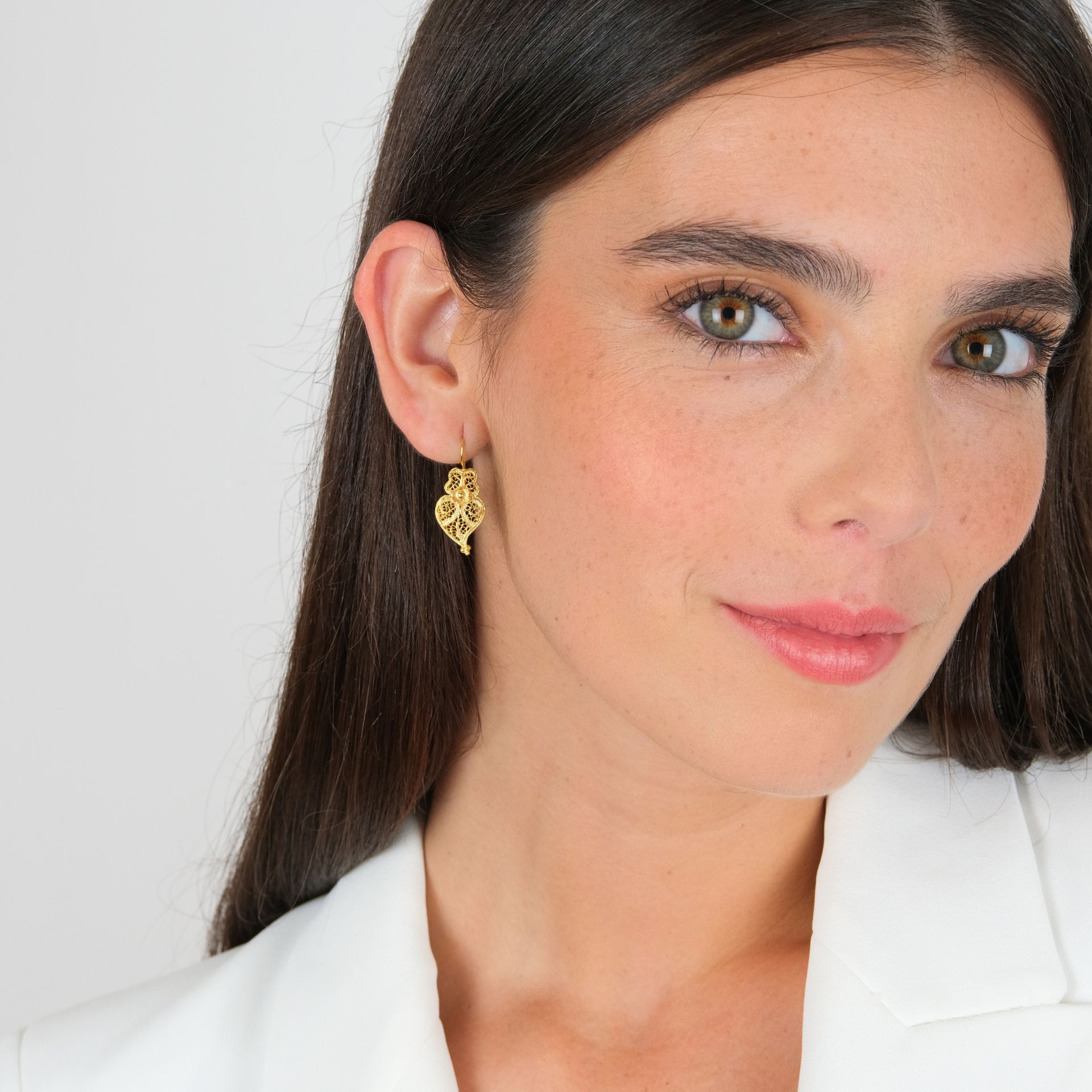 Brincos Coração de Viana em