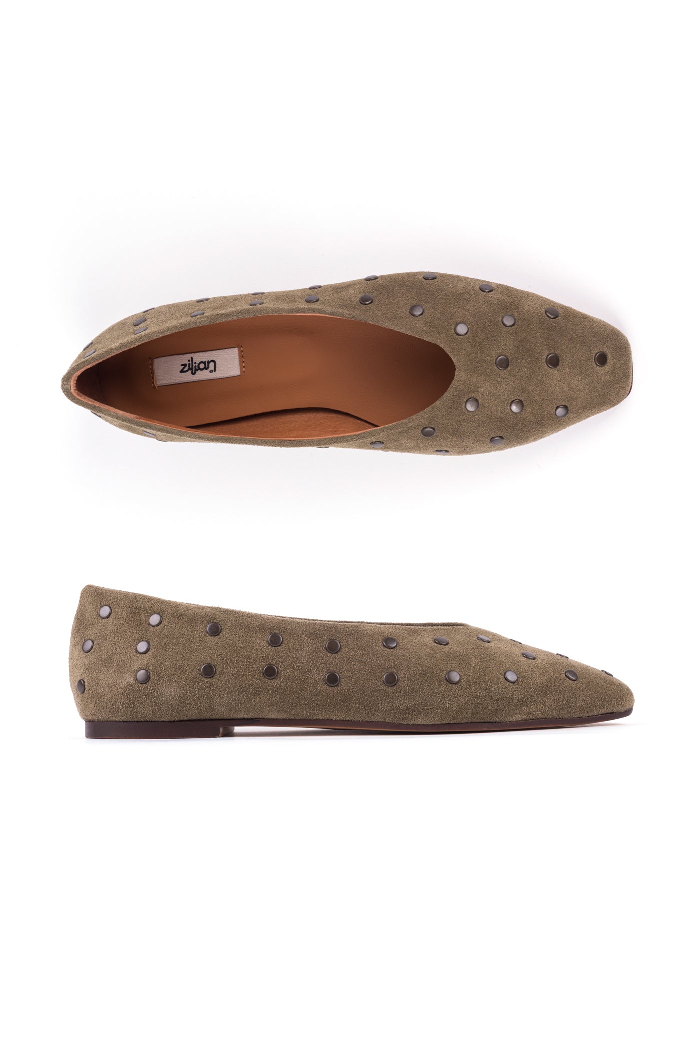 Sabrinas em croute com tachas douradas