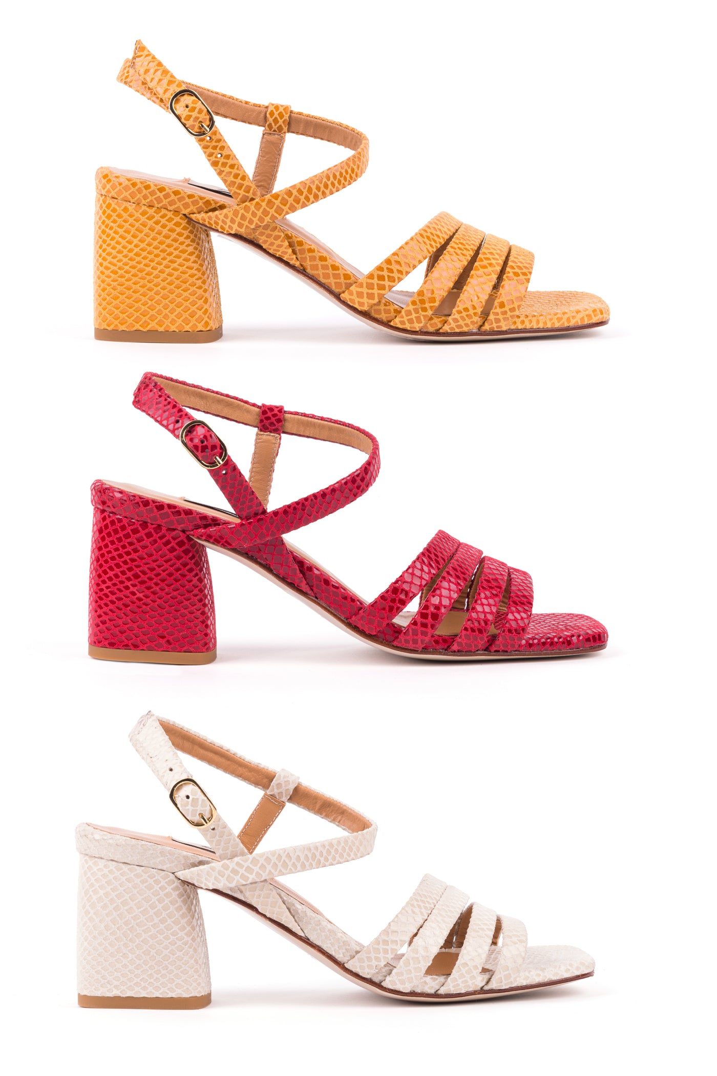 Sandálias de salto médio