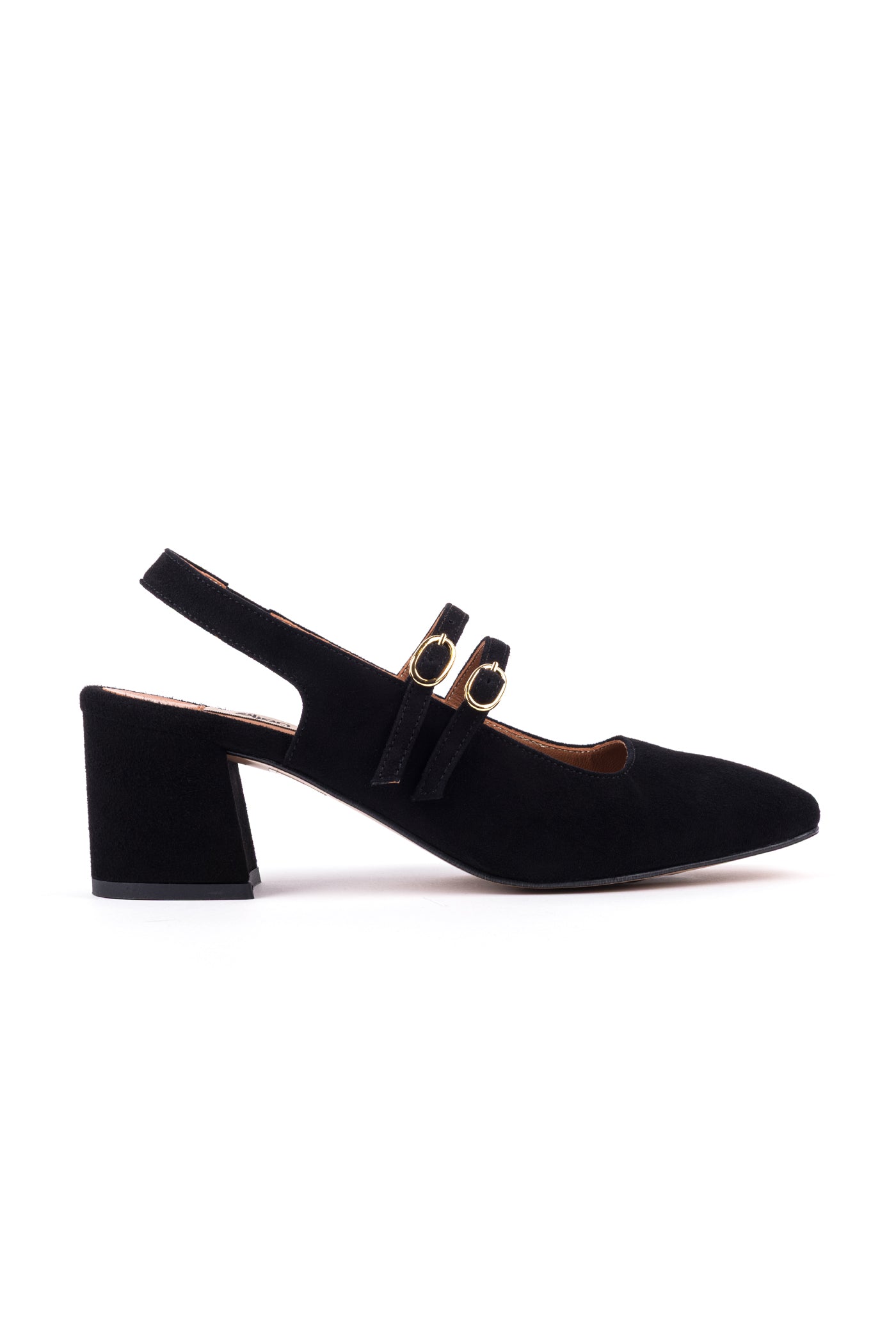 Sapatos de salto alto em camurça