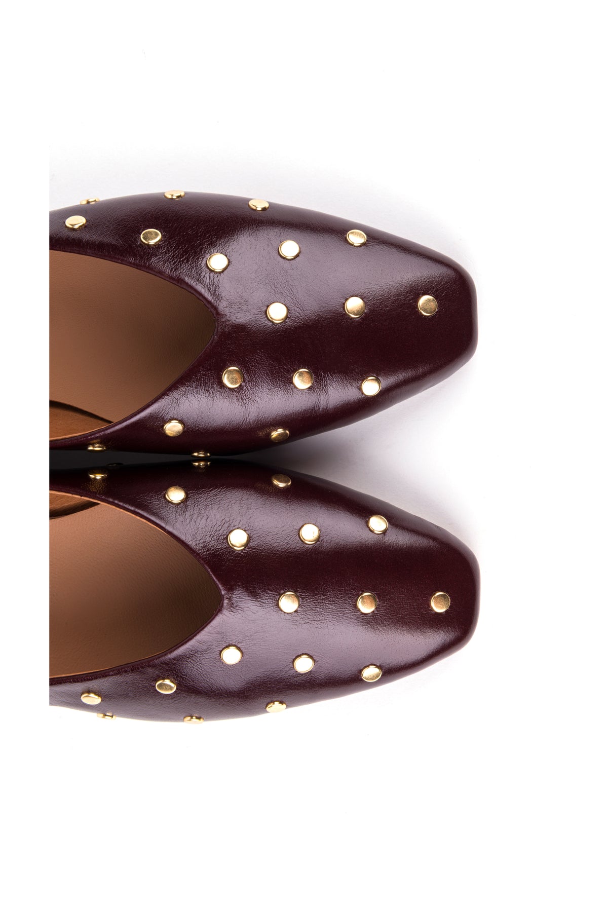 Sabrina em pele bordeaux, com salto de 0,8 cm e sola Neolite