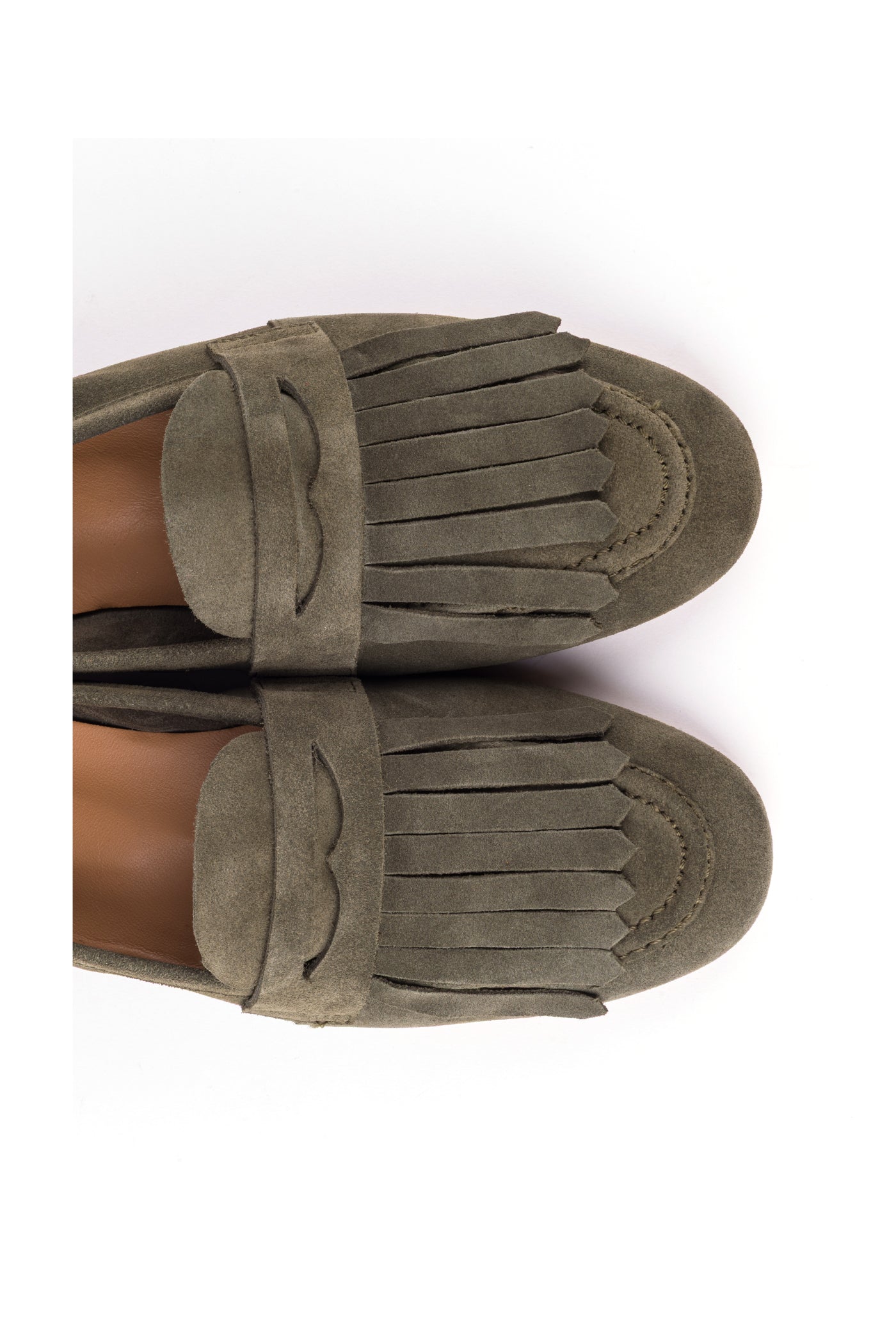 Loafers com franjas em croute