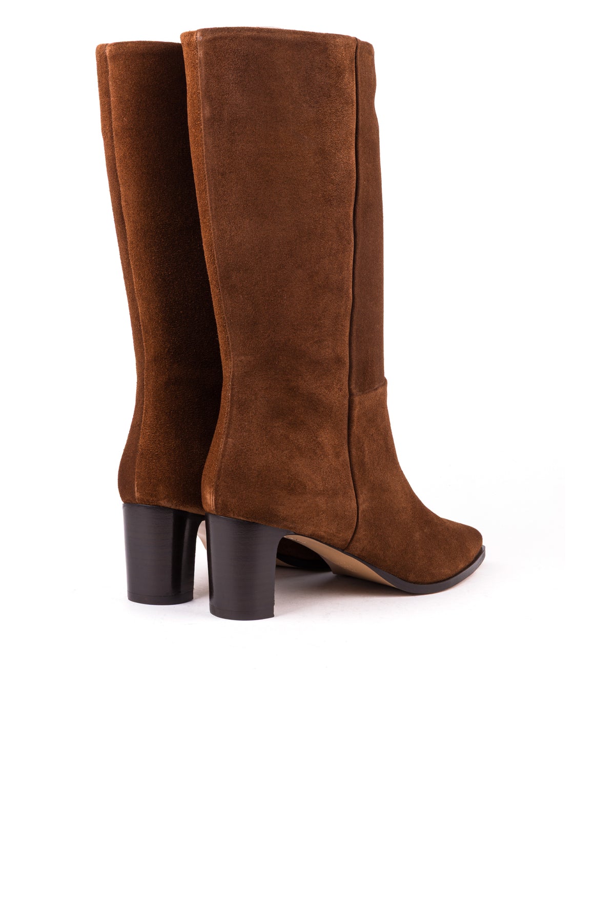 Botas de cano alto em croute