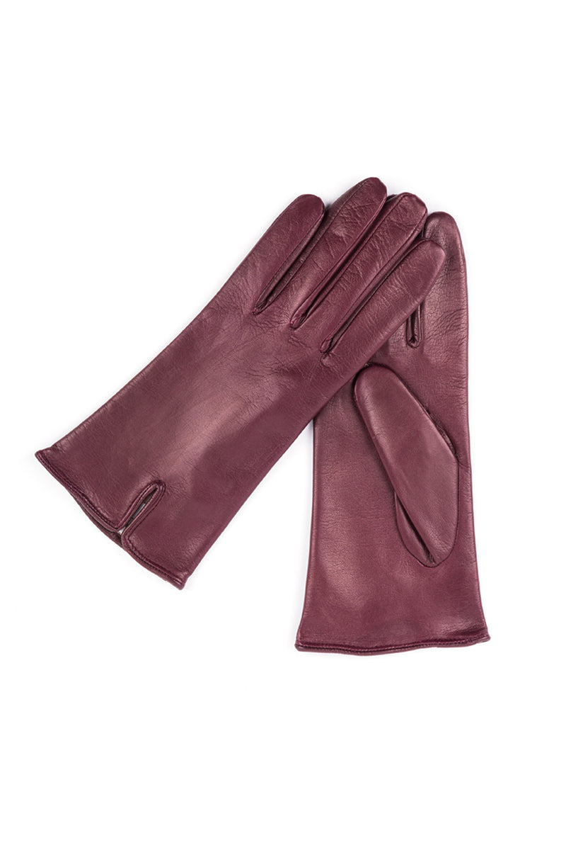 Bordeaux gloves in leather