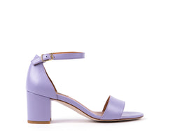 WEDDING COLLECTION - HEELED SANDALS IN LILAC LEATHER