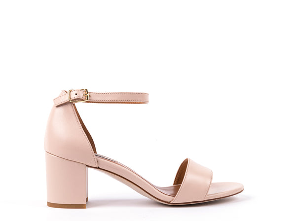 WEDDING COLLECTION - ​Heeled sandals in nude leather