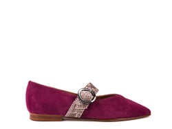 ​Bordeaux suede flat shoes