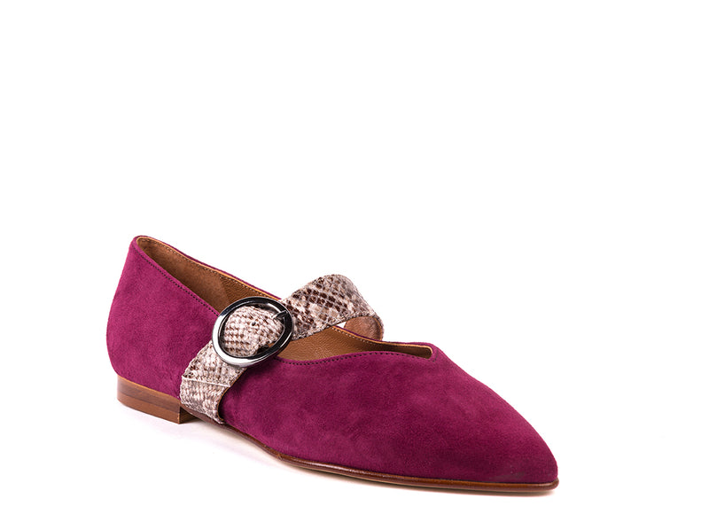 ​Bordeaux suede flat shoes