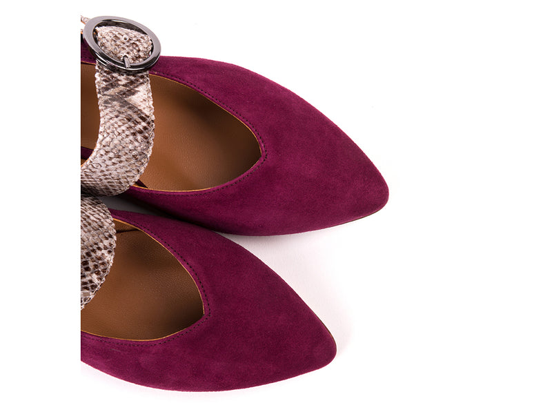 ​Bordeaux suede flat shoes