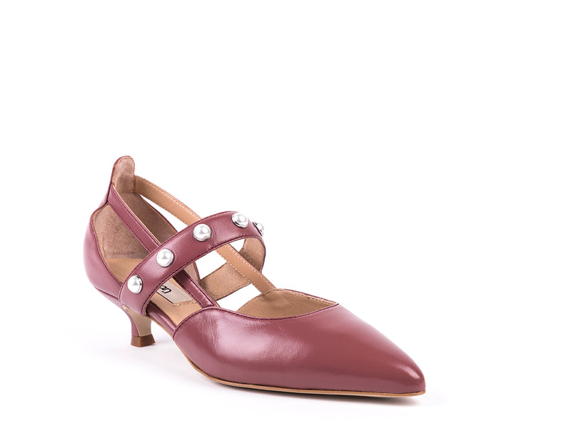 Dry pink medium-heeled shoes