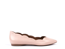 Blush leather ballet flats