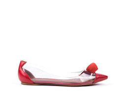 Leather and vinil red ballerinas