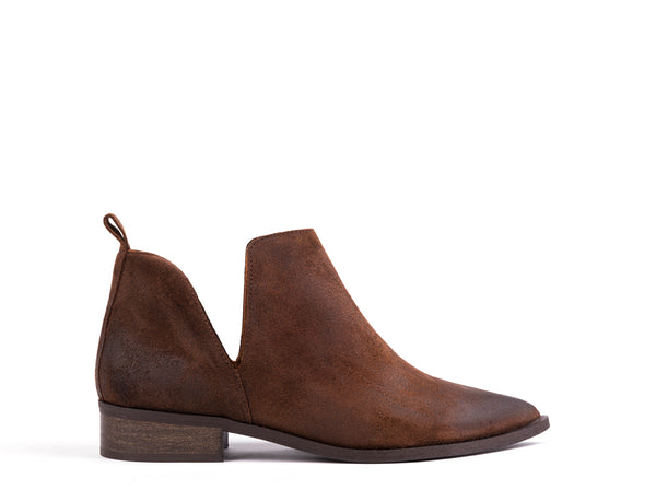 ​Ankle boots in brown suede