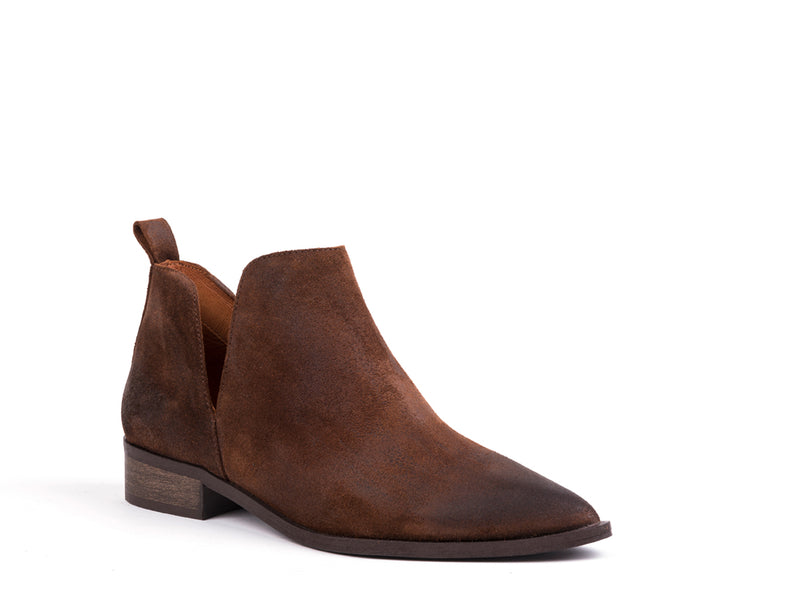 ​Ankle boots in brown suede