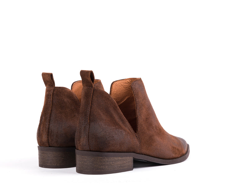 ​Ankle boots in brown suede