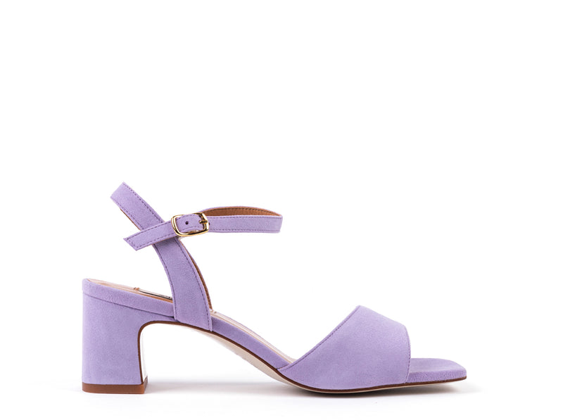 ​WEDDING COLLECTION - HEELED SANDALS IN LILAC SUEDE