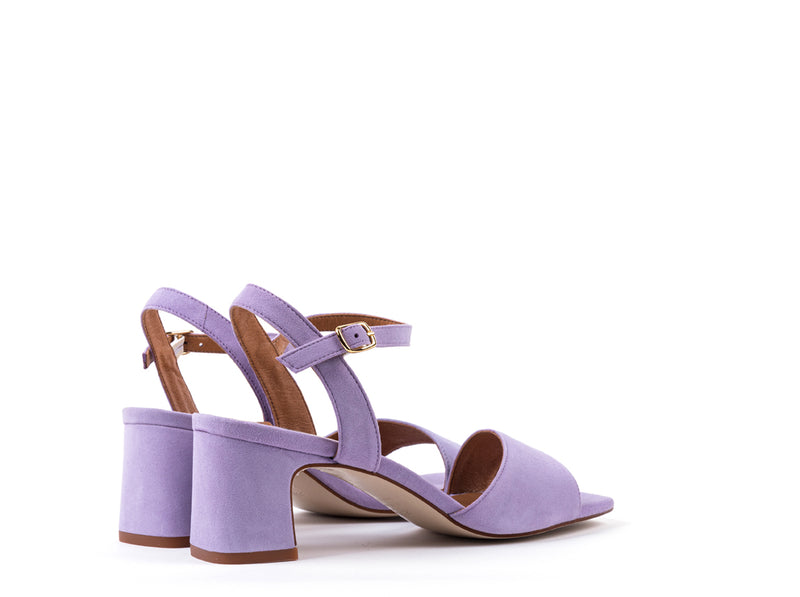 ​WEDDING COLLECTION - HEELED SANDALS IN LILAC SUEDE